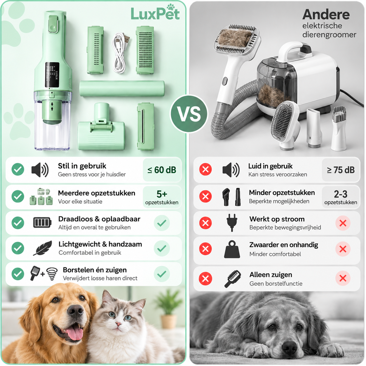 LuxPet 2-in-1 borstel
